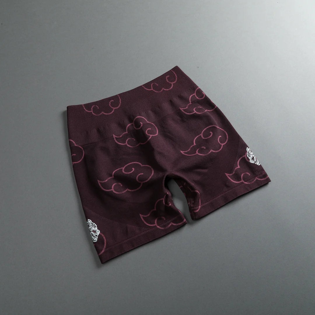 Wolf Cloud Everson Seamless "Training" Shorts in Cherry Wine