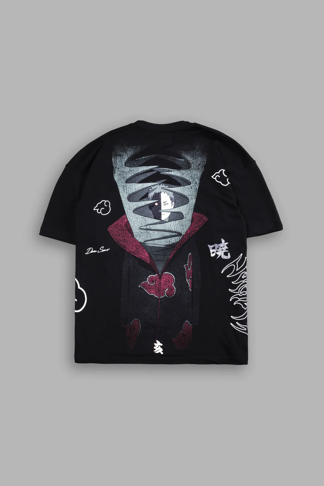 Zetsu Akatsuki “Side by Side” Oversized Tee in Black