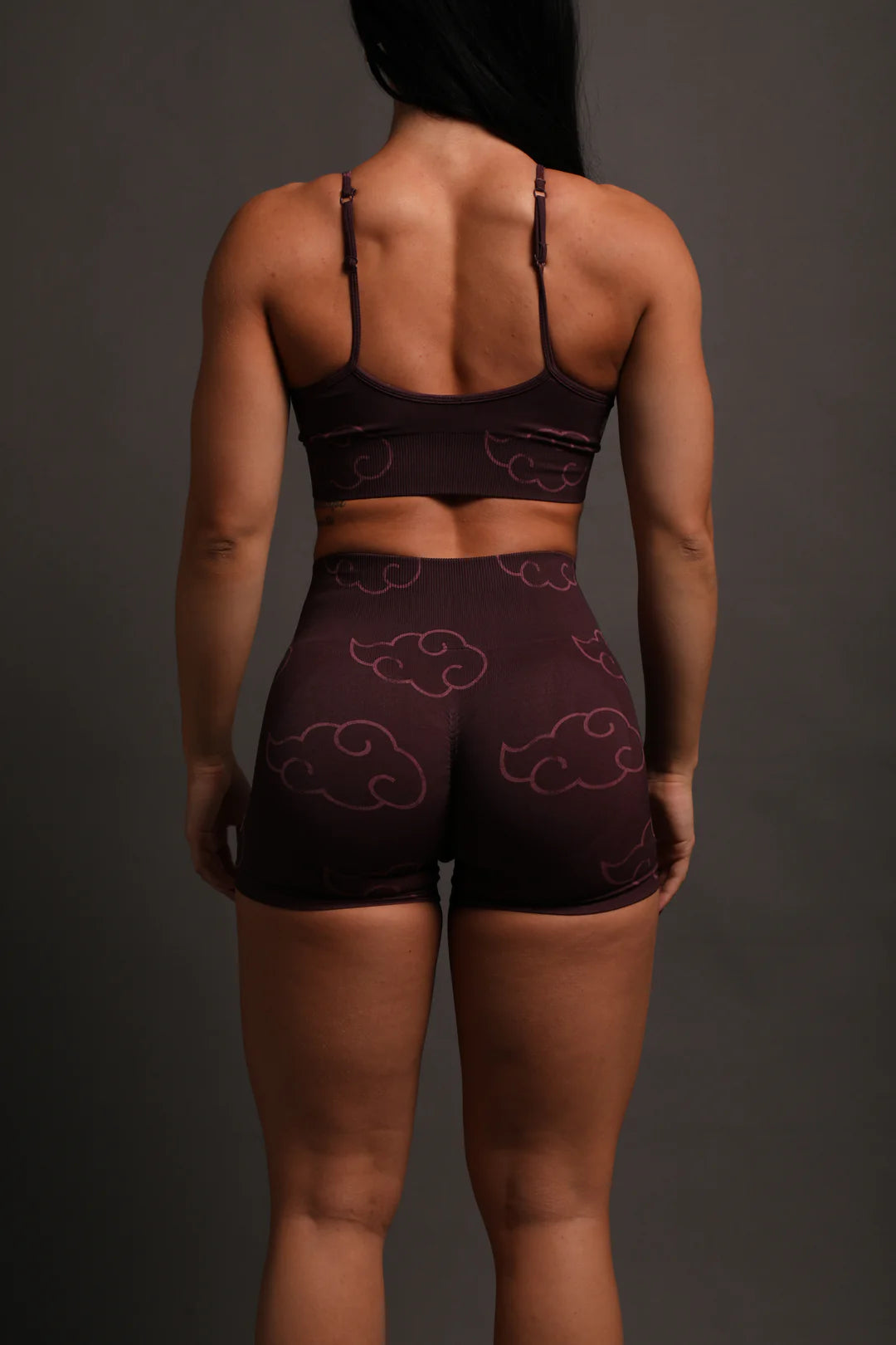 Wolf Cloud Everson Seamless "Training" Shorts in Cherry Wine