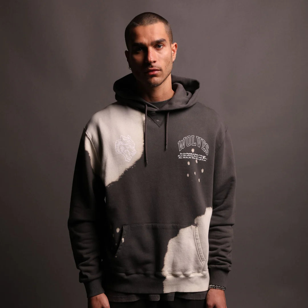 Protect Us "Wyoming" Hoodie in Wolf Gray Acid Wash