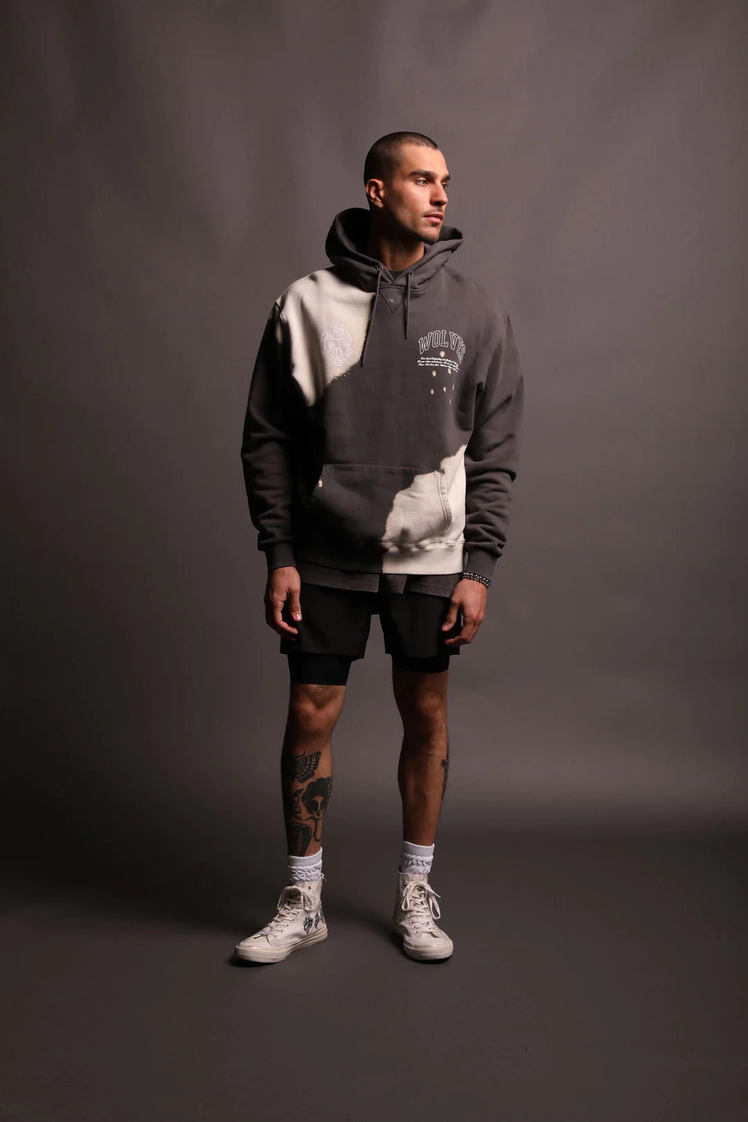 Protect Us "Wyoming" Hoodie in Wolf Gray Acid Wash