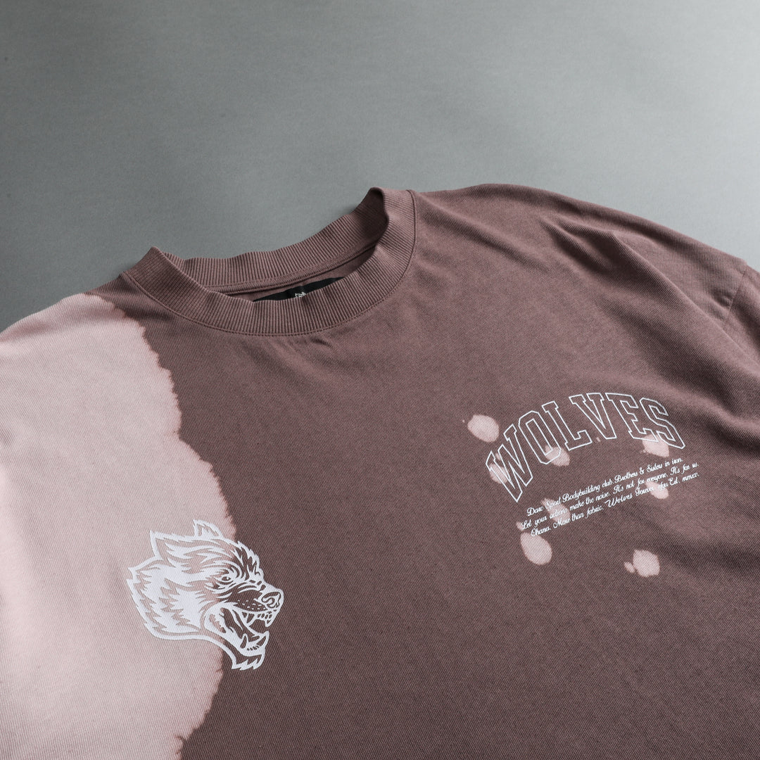 Protect Us "Premium" Oversized Tee in Tonal Mauve Acid Wash